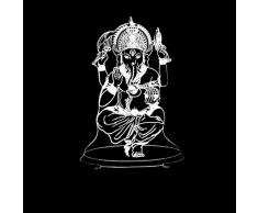 Ganesh (Ganesha) elefante Hindú Dios del éxito, buena protección, Ganesha estatua lámpara 3D óptico ilusión escritorio Lámpara USB powered 7 colores resplandor LED lámpara arte escultura luces Sweetcreature