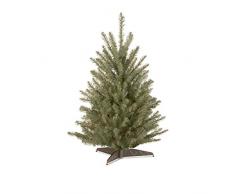 Artplants Abeto Artificial Miniatura Nuuk, Azul, 60cm, Ø40cm - Árbol de Navidad/Árbol navideño sintético