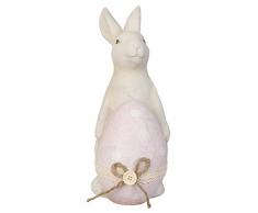 Clayre & Eef 6pr0525 Decoración Figura de decoración Pascua Conejo EI aprox. 22 x 13 x 33 cm