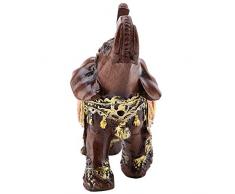 Hilitand Lucky Riqueza Estatua de Elefante Escultura Feng Shui Grano de Madera 3 Estatuilla Decoración de Escritorio En Casa Regalo(S)