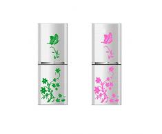 Nikgic 1pc Hermosas Pegatinas de Mariposas y Flores Cocina Cuarto de Baño Refrigerador Sala de Estar Etiqueta de la Pared Calcomanía Pared (Negro)