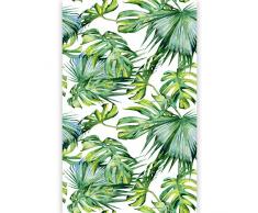 murando Fotomurales Hojas Tropicales Monstera 150x280 cm Papel pintado tejido no tejido Decoración de Pared decorativos Murales moderna de Dise?o Fotográfico Exotico Blanco Verde b-B-0295-am-a