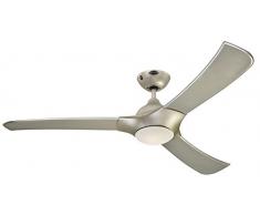 Westinghouse Lighting Techno Ventilador de Techo Integrado, 10 W, Titanio, 132 cm