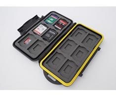 Ares Foto® Caja de protección • Almacenamiento de tarjeta de memoria para 12 SD y 12 Micro SD tarjetas • Funda guardar porta caja bolsa • New Edition 2020