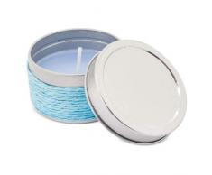 DISOK - Lote de 50 Velas Aromática Rafia. Velas Decorativas para Bodas, bautizos, comuniones y Eventos (Blanco)