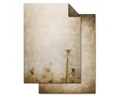 '25 hojas de papel antiguo Vintage Diseño "Diente como el papel carta de alta calidad de cumpleaños, Pascua, Navidad & Co.; llano tarjeta, tarjeta de menú, Invitación de la Fiesta...; DIN A4, 100 g, caras.