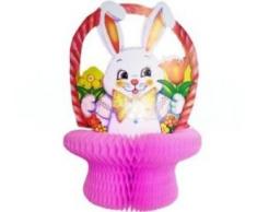 Conejo de Pascua de papel placa embellecedora - aproximadamente 30 x 20 cm para fiesta
