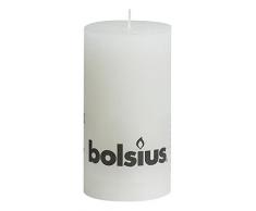 Bolsius - Vela del Pilar Rústica, 130 x 68 mm, color Blanco, 1 unidad