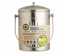 Kitchen Craft - Papelera de Acero Inoxidable para Compost (5 L)