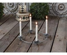 Chic Antique Candelabro Candelabros corona de Adviento Metal ADVENTO vintage corona