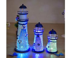 AchidistviQ - Figura Decorativa para el hogar, diseño de Faro, Hierro, Multicolor, 145 mm