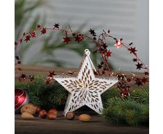 albena shop 74-10 Candelabro de Navidad Candelero de Metal Adviento (Estrella 16cm)