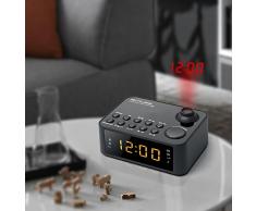 Muse M-178 P - Radio (Reloj, Digital, FM, MW, LED, 2,29 cm (0.9"), Ámbar) Negro