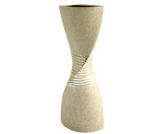 Mesa de centro de jarrón decorativo de cerámica para jarrón de diseño con jarrón de arena preciosa, 43 cm