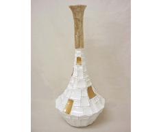 JARRON FLORERO BLOQUES CAPIZ POLYSTONE FIBRA DE VIDRIO GRANDE