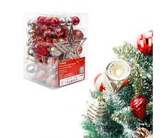Yorbay 77 Piezas Bolas de Navidad de 3-9.5 cm Adornos Navideños para Arbol 1 Topstar, Decoración de Navidad Inastillable, Regalos de Colgantes de Navidad