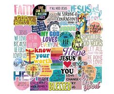 KATTERS Jesús Cristianos Religión Refranes Pegatinas Monopatín Guitarra Maleta Congelador Graffiti Equipaje Motocicleta DIY Cool Sticker 50 Unids