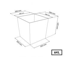 Blanco Premium calidad 40 cm florero de Rato bajo, diseño de ratán