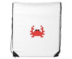 DIYthinker Verano Vela pequeño Cangrejo Pixel morral del Lazo de Compras Deportes Bolsas de Regalo