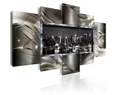 murando Cuadro en Lienzo 200x100 cm ! Tres colores a elegir - 5 Partes - Formato Grande - Impresion en calidad fotografica - Cuadro en lienzo tejido-no tejido - Villa New York c-A-0069-b-p 200x100 cm