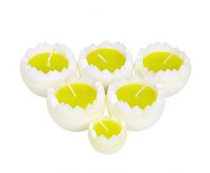 Vela decorativa Huevos Carcasa 50 x 70 mm verde 6 pieza Oster Vela velas flotantes