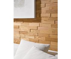 wodewa Paneles de Madera Para Pared Roble Natural I 1m² Revestimiento de Paredes 3D Panel Decorativo Madera Interior Sala de Estar Cocina Dormitorio Mural I Engrasado