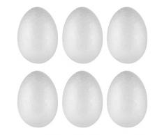 PRETYZOOM 50 Piezas de Huevos de Espuma de Pascua de Poliestireno de Poliestireno de Pascua Formas de Huevos de Pascua Adornos Adornos 6 Cm