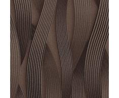 Muestra de papel pintado EDEM 81130-series | Papel pintado con rayas tono sobre tono y acentos metálicos, S-81130BRXX:S-81130BR26