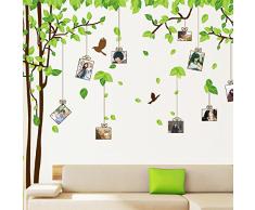 ufengke® Gran Árbol de Marco de Fotos Pegatinas de Pared, Sala de Estar Dormitorio Removible Etiquetas de la Pared/Murales, Juego de 2 Hojas