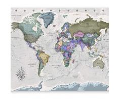 murando Fotomurales Mapamundi 350x256 cm XXL Papel pintado tejido no tejido Decoración de Pared decorativos Murales moderna de Diseno Fotográfico Mapa del mundo k-A-0380-a-a