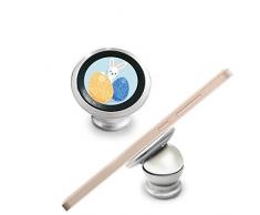 Figura decorativa para el salpicadero del coche, diseño de conejo de huevo de color amarillo, azul, para teléfono móvil, rotación de 360 grados, de la marca Easter Religion Christianity Festival