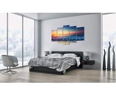 Cuadro sobre Lienzo - 5 Piezas - Impresión en Lienzo - Ancho: 160cm, Altura: 85cm - Foto número 3613 - Listo para Colgar - en un Marco - EA160x85-3613