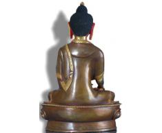 BUDDHAFIGUREN Estatua de Buda Shakyamuni - 20 cm - Estatua de bronce chapada en oro de primera calidad