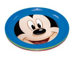 Stor Four Seasons - Set de 4 platos, diseño Mickey Mouse Club House Shapes & Numbers