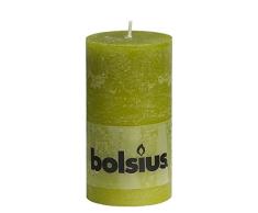 Rustic 103867590371 Pilar Vela, Cera de parafina, Musgo Verde