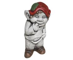 AnaParra Figura Decorativa Duende 23cm. de hormigón-Piedra para jardín Color