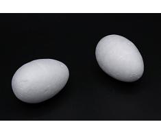 50 x huevos de poliestireno 6 cm huevos, poliestireno huevos de plástico huevos de huevos de Pascua huevos de plástico, de plástico, de plástico para decorar decoración de Pascua P. ex. con purpurina y los alfileres