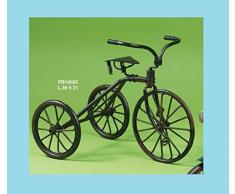 Figura Decorativa Triciclo envejecido, 30 cm de metal y resina