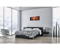 Cuadro sobre lienzo - 3 piezas - Impresión en lienzo - Ancho: 90cm, Altura: 30cm - Foto número 0494 - listo para colgar - en un marco - CA90x30-0494