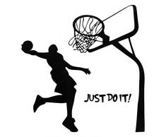Bluelover Just Do It Baloncesto Pared Calcomanía Bricolaje Hogar Deportes Extraíble Habitación Pared Pegatina Wallpaper Art Decó