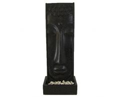 Fuente buda para exterior en color negro | Tamaño: 38x25x100 cm | Portes gratis
