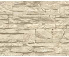 A.S. Creation 707130 Wood'n Stone - Papel pintado, diseño de piedra