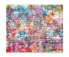 murando Fotomurales autoadhesivo Piedras 392x280 cm Papel Pintado Decoración de Pared Murales Pegatina decorativos adhesivos 3d moderna de Diseno Fotográfico - Ladrillo Colorido f-B-0131-a-a