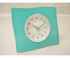 RELOJ DE PIE SOBREMESA MESITA MESILLA GRANDE ACRILICO CUADRADO AZUL