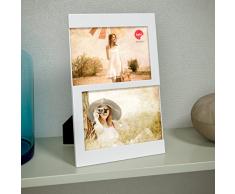 Balvi Marco Dijon Color Blanco Capacidad: 2 Fotos de 10x15 cm Marco de Fotos para sobremesa Plástico 25x16 cm