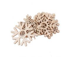 10pcs Copo Surtidos Da Forma Adorno De Madera Decoracion De arbol De Navidad