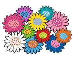 Pegatina de automóvil Hippie Flores Amores y Paz Plower Power Hippie 035 (42)