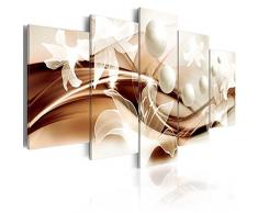 murando - Cuadro en Lienzo 100x50 cm Abstracto Impresión de 5 Piezas Material Tejido no Tejido Impresión Artística Imagen Gráfica Decoracion de Pared Arte Flor b-A-0226-b-o