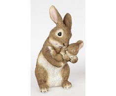 Formano - Figura Decorativa de Conejo de Pascua (19 x 25 cm, Incluye Tarjeta de Regalo), Color marrón