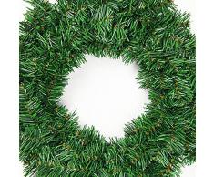 MoGist Corona de Navidad Fácil Verde Christmas Wreath Corona de Navidad para Puerta Corona Árbol de Navidad decoración Corona, Grün-30cm, 30 cm